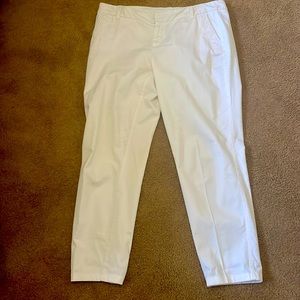 Caslon white chino women’s crop pants